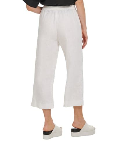 Pull-On Wide-Leg 100% Linen Pants 2