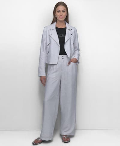 Women's Zipper Detailed Crinkle Jacket 2