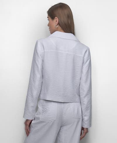 Women's Zipper Detailed Crinkle Jacket 4