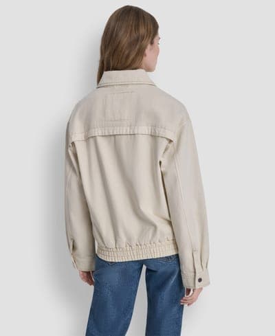 Women's Denim Bomber Coat 2