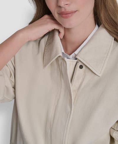Women's Denim Bomber Coat 4