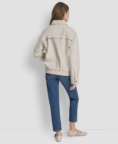Women's Denim Bomber Coat 6