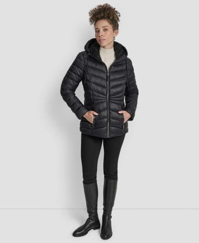 Women's Stand Collar Zipper-Front Coat 2
