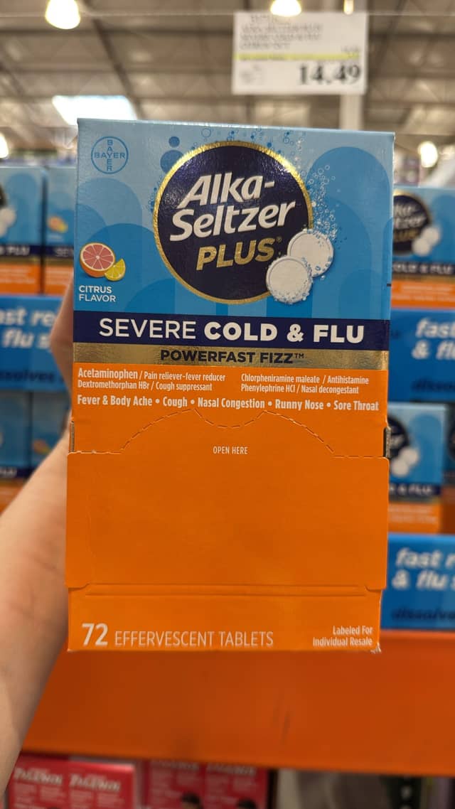 Alka-Seltzer Плюс от простуды и гриппа · Costco