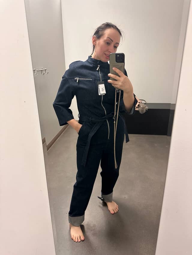 Armani Exchange · Эффектный джинсовый комбинезон