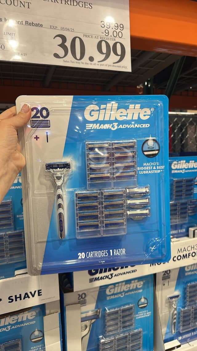 Набор бритвенных кассет Gillette Mach3 Advanced · Costco
