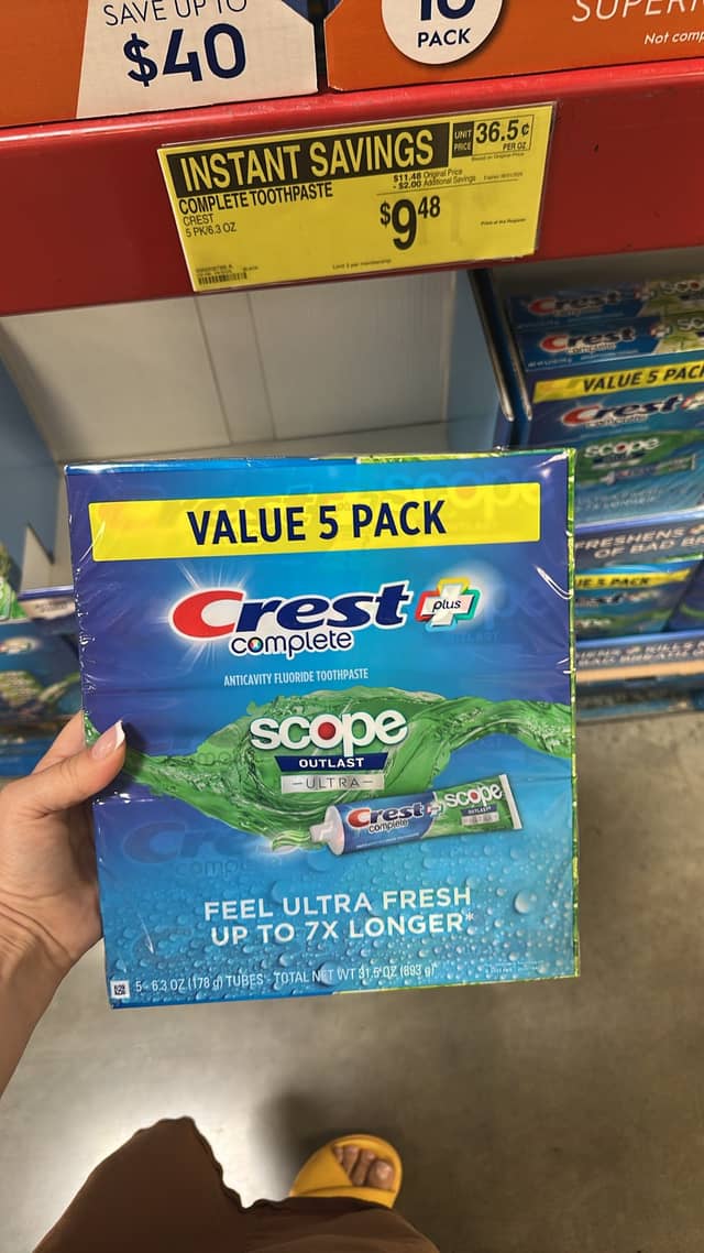 Зубная паста Crest Complete 5-pack · Sam's Club