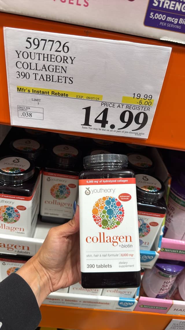 Коллаген + Биотин YOUTHEORY · Costco