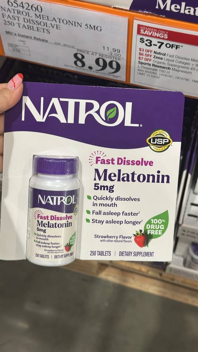 Таблетки мелатонина Natrol · Costco