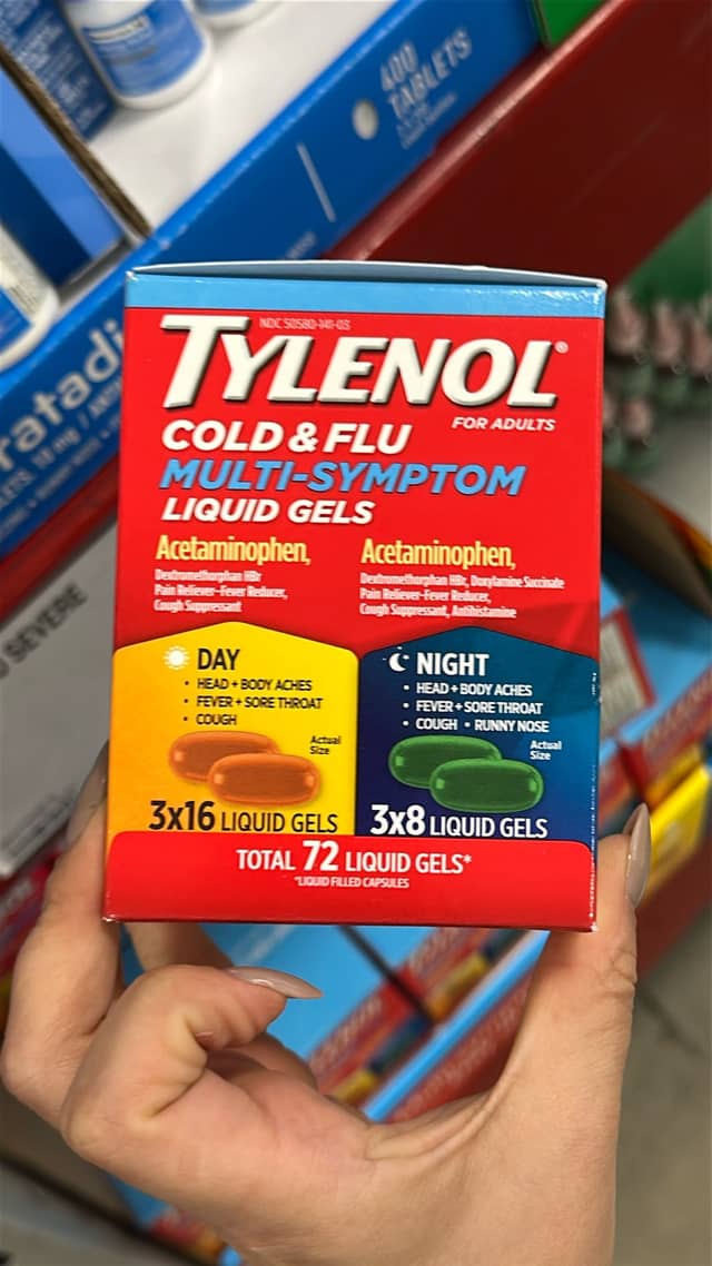 Жидкие гели Tylenol от простуды и гриппа · Sam's Club