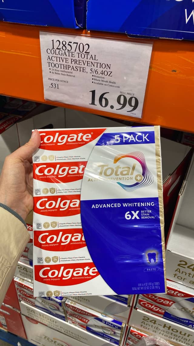Зубная паста Colgate Total 5 упаковок · Costco