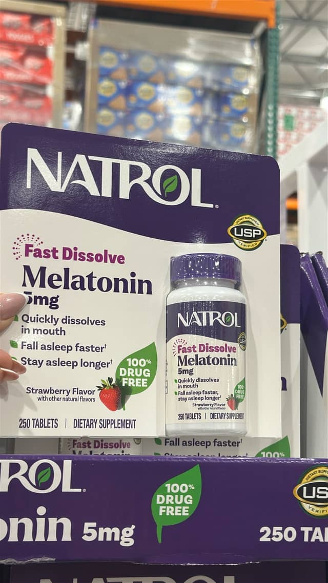 Быстрорастворимый мелатонин Natrol 5 мг · Costco
