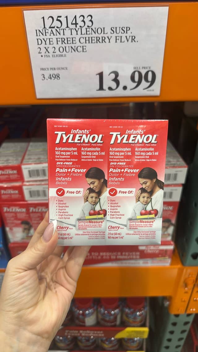 Tylenol для младенцев в вишневом вкусе · Costco