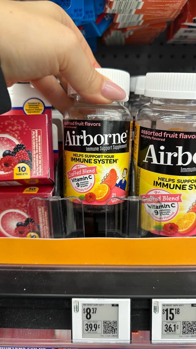 Жевательные таблетки Airborne для поддержки иммунной системы · Walmart