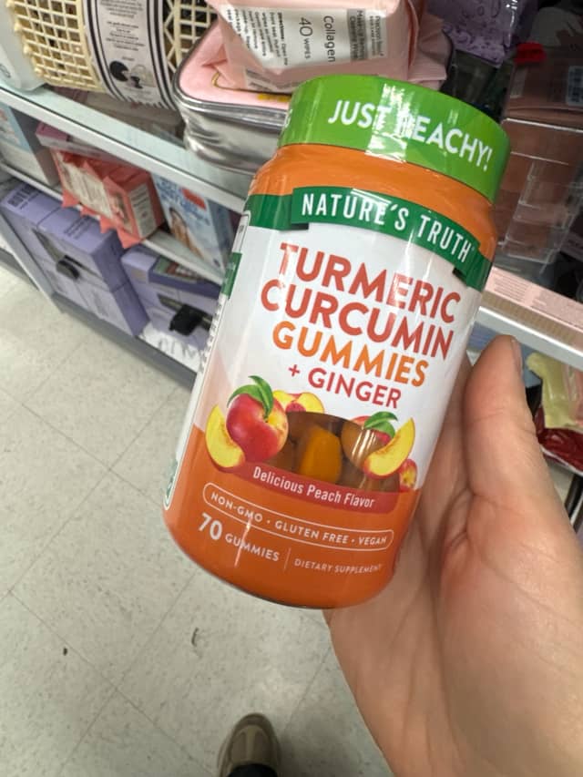 жевательные мармеладки Nature's Truth Turmeric Curcumin Gummies + Ginger с персиковым вкусом · Marshalls