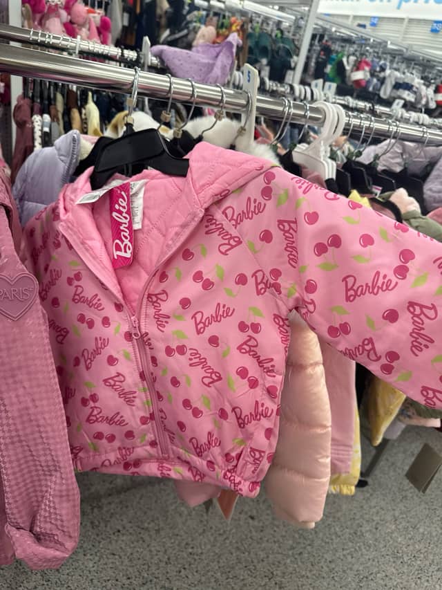 розовая куртка-ветровка или легкая куртка с капюшоном от бренда Barbie · Ross Dress for Less