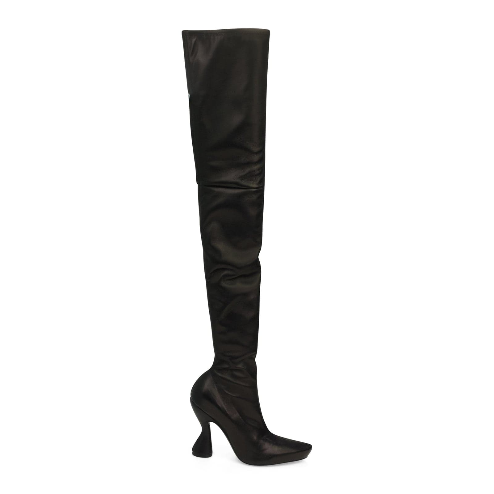 BLACK CUISSARDES TALON OVER THE KNEE BOOTS