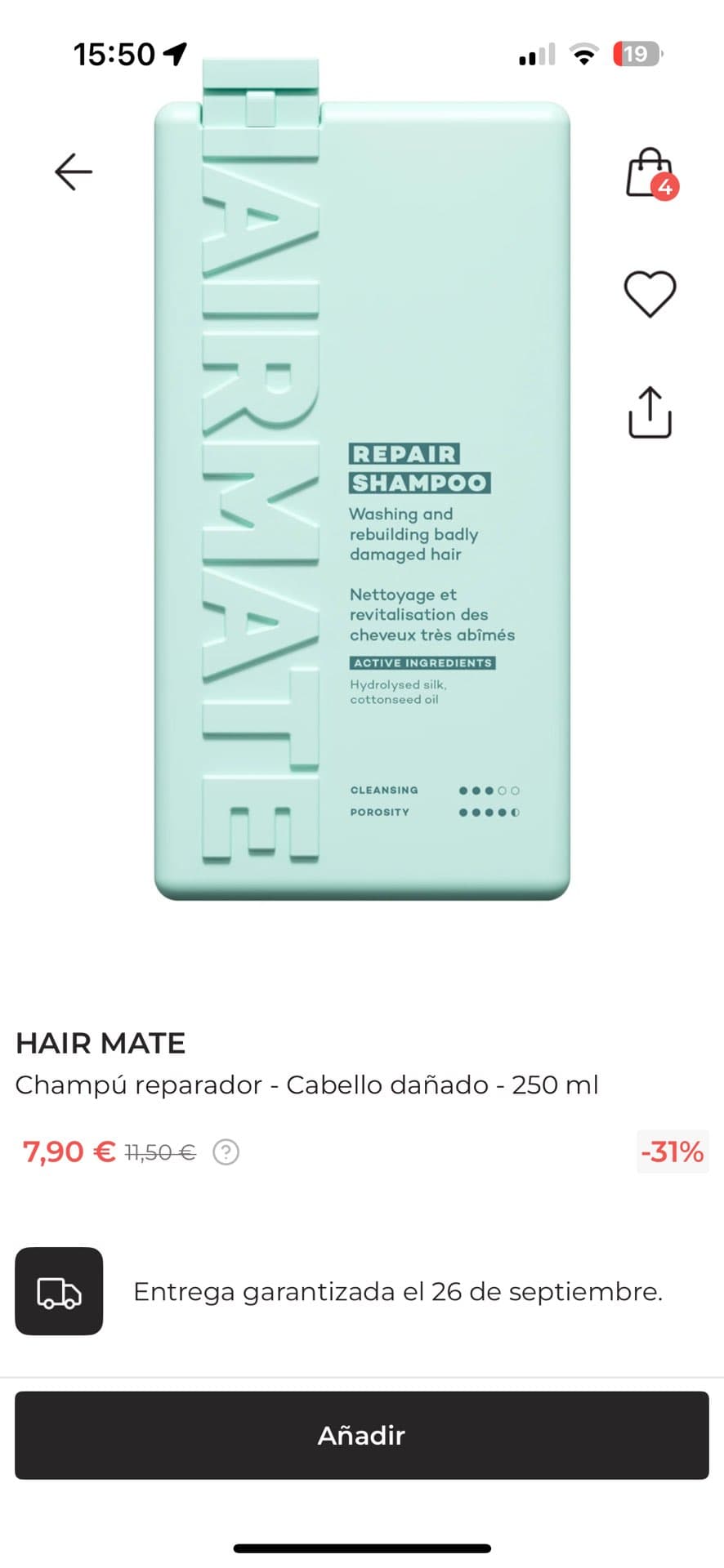 Шампунь для восстановления Hair Mate