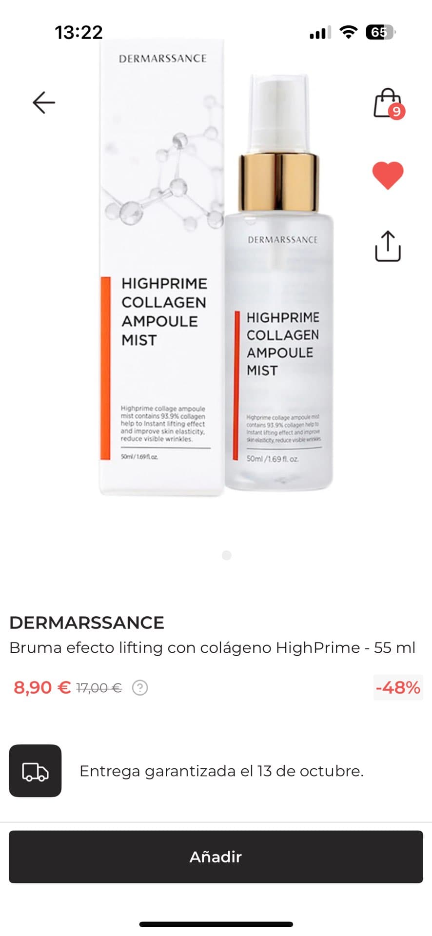 Спрей-ампула для лица HighPrime с коллагеном