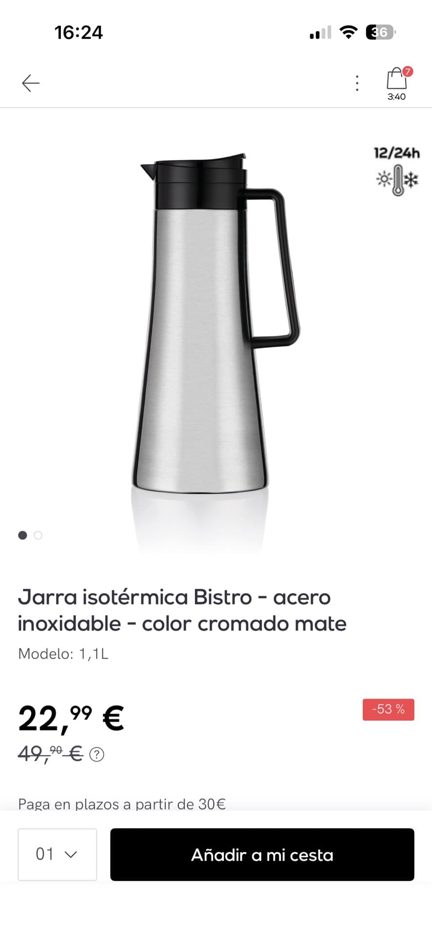 Bistro Insulated Pitcher