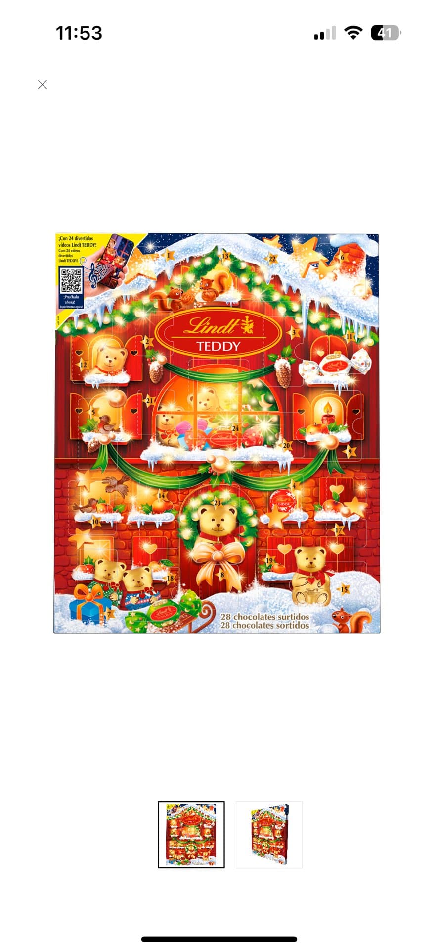 Календарь Адвента Lindt Teddy