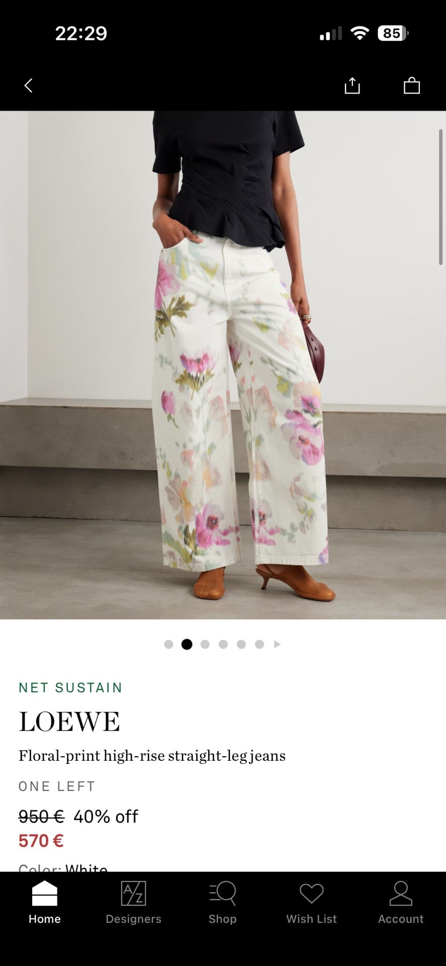 Loewe Floral-Print Jeans