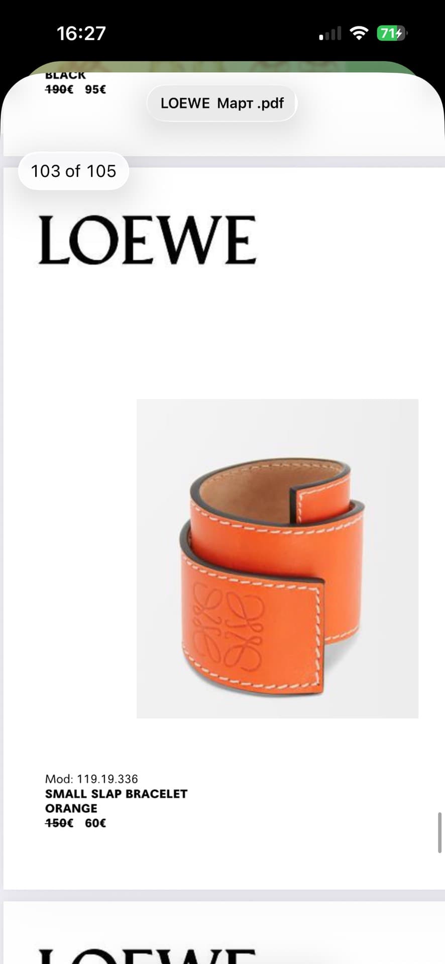 Loewe Small Slap Bracelet