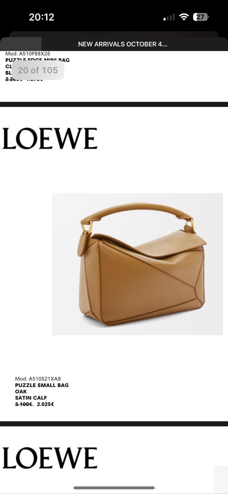 Мини-сумка Loewe Puzzle