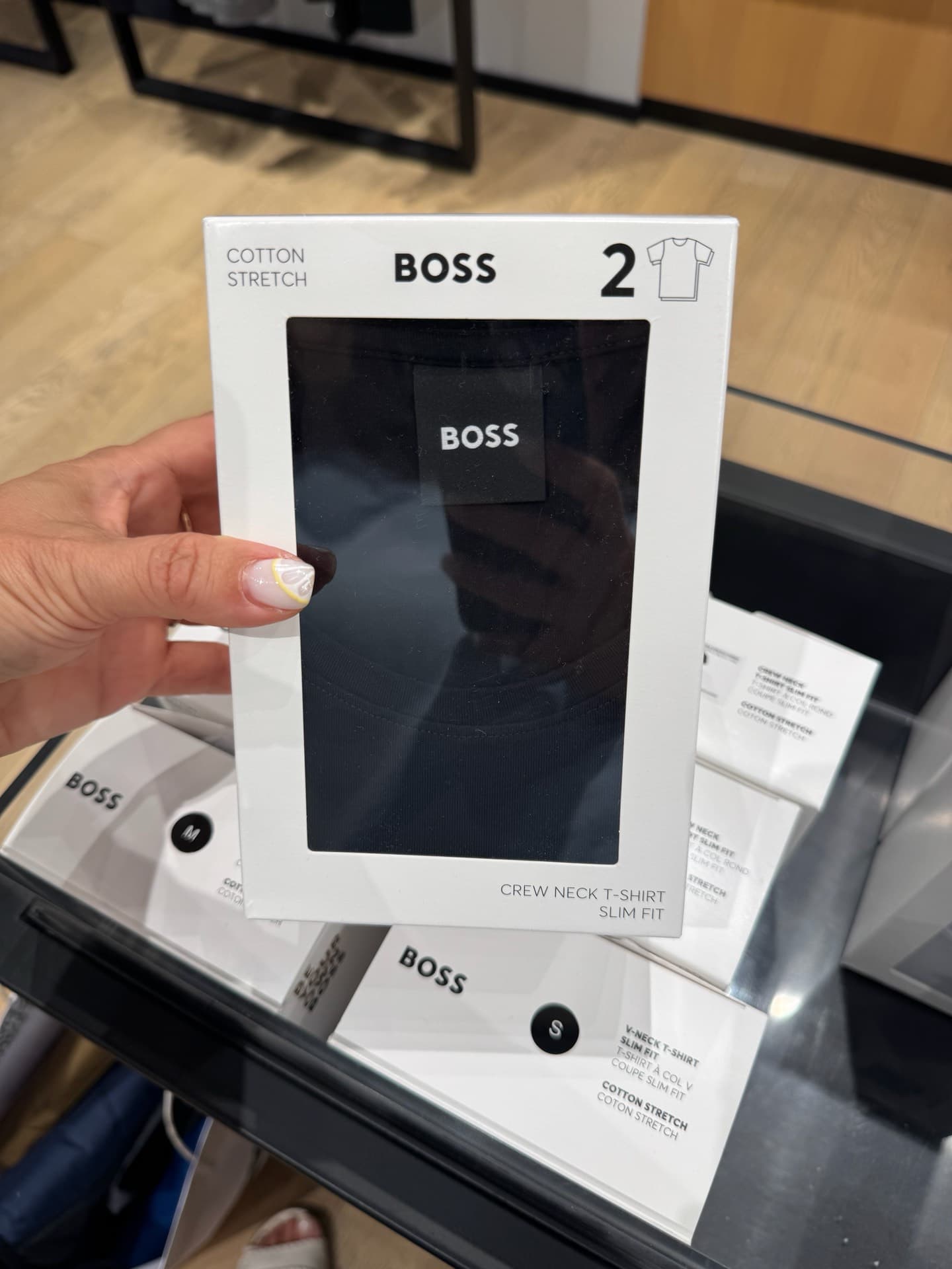Футболка BOSS из хлопкового эластана