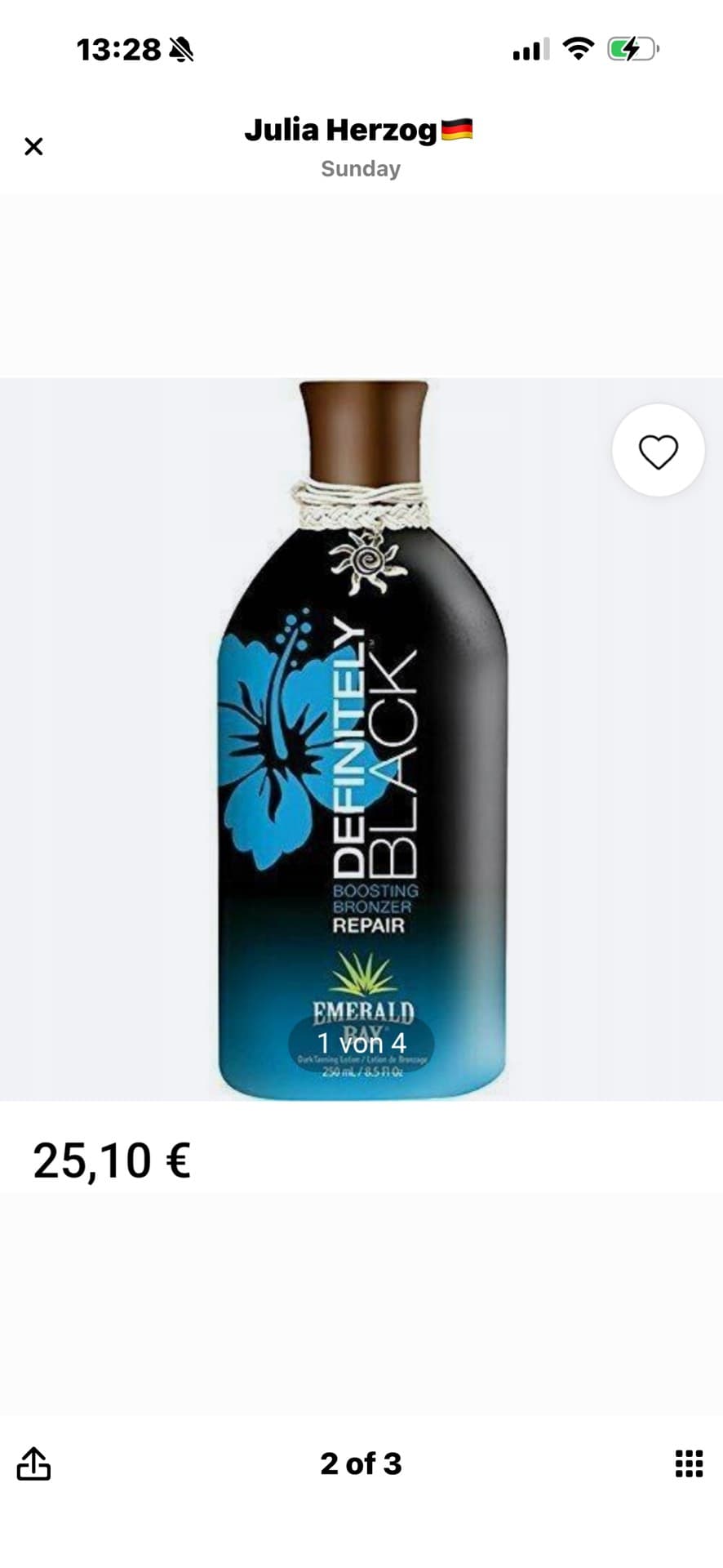 Definitely Black Tanning Lotion