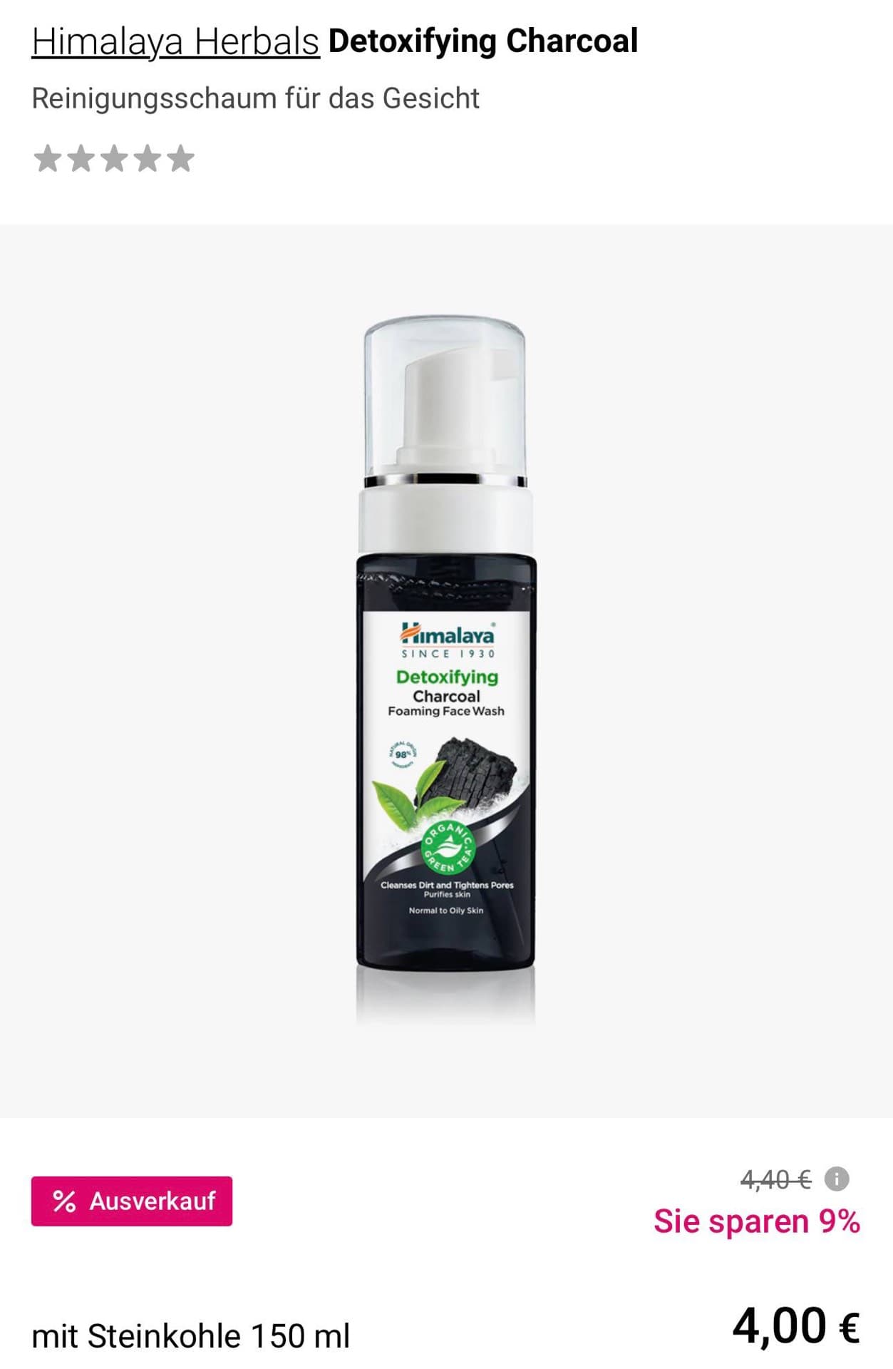 Himalaya Detoxifying Charcoal Face Wash
