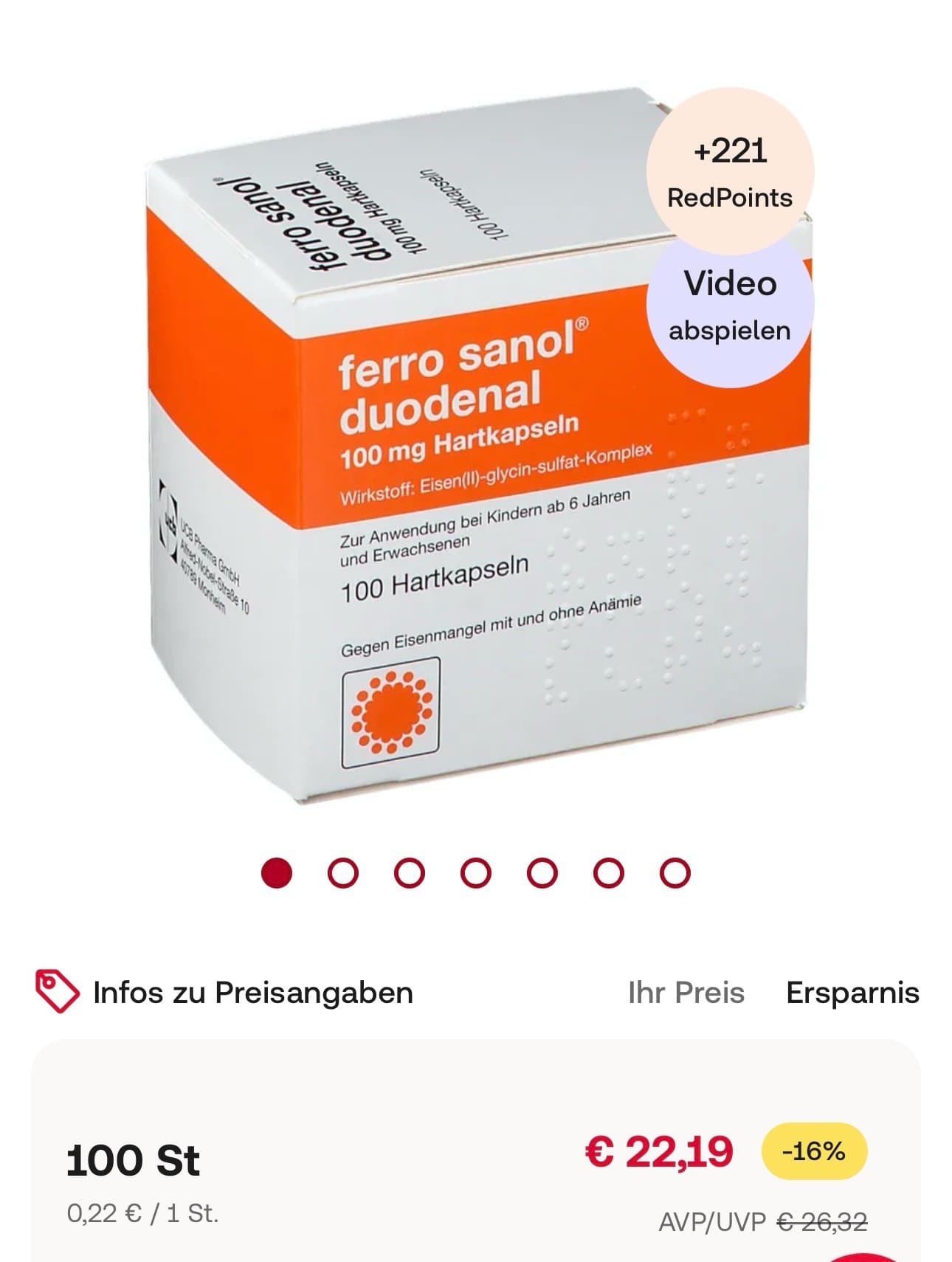 Капсулы Ferro Sanol Duodenal