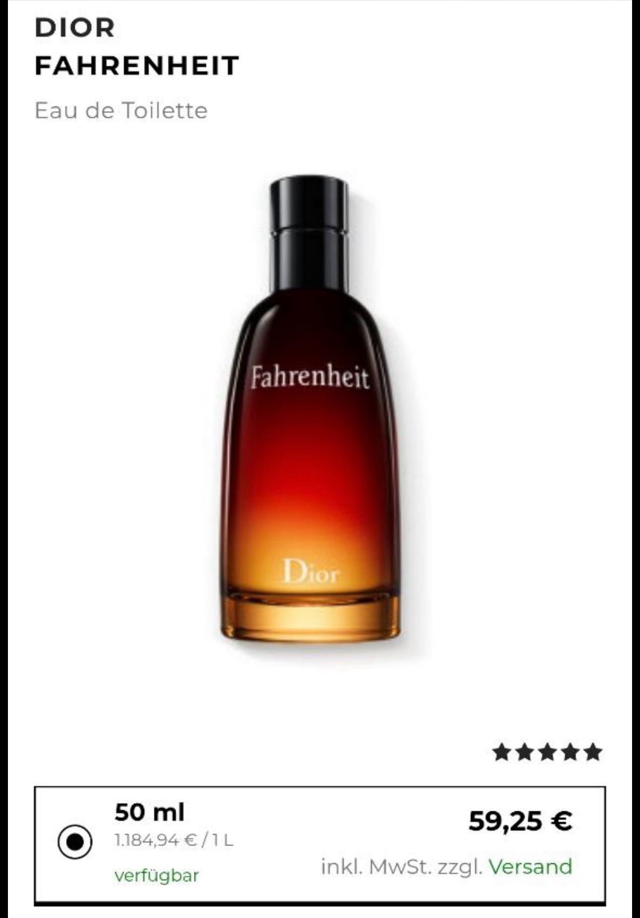 Dior Fahrenheit Eau de Toilette