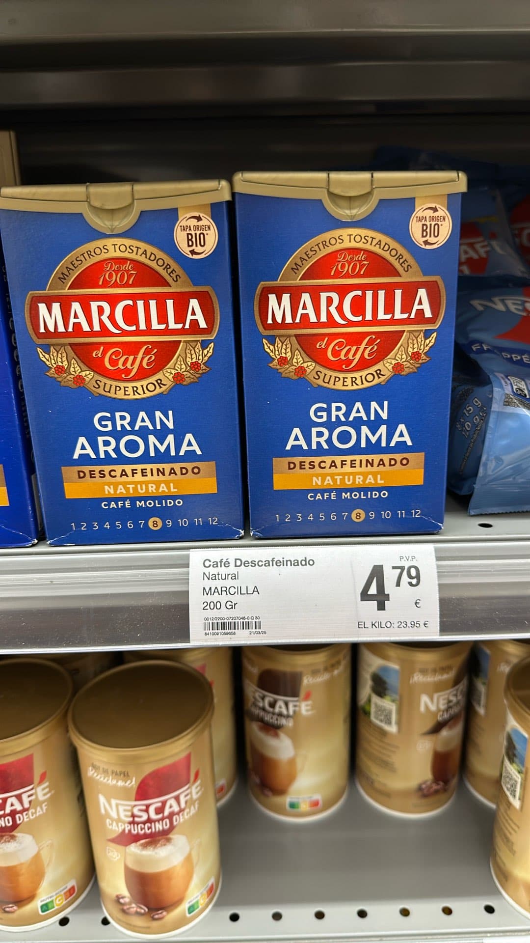 Кофе без кофеина Marcilla Gran Aroma