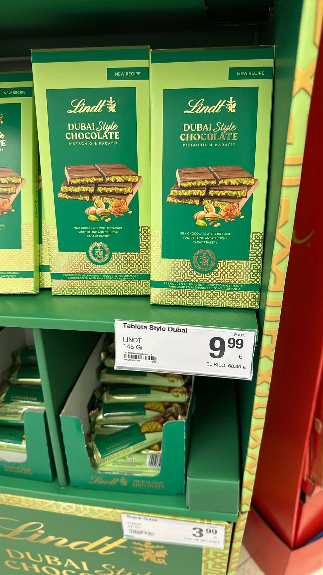 Шоколад Lindt в стиле Дубай
