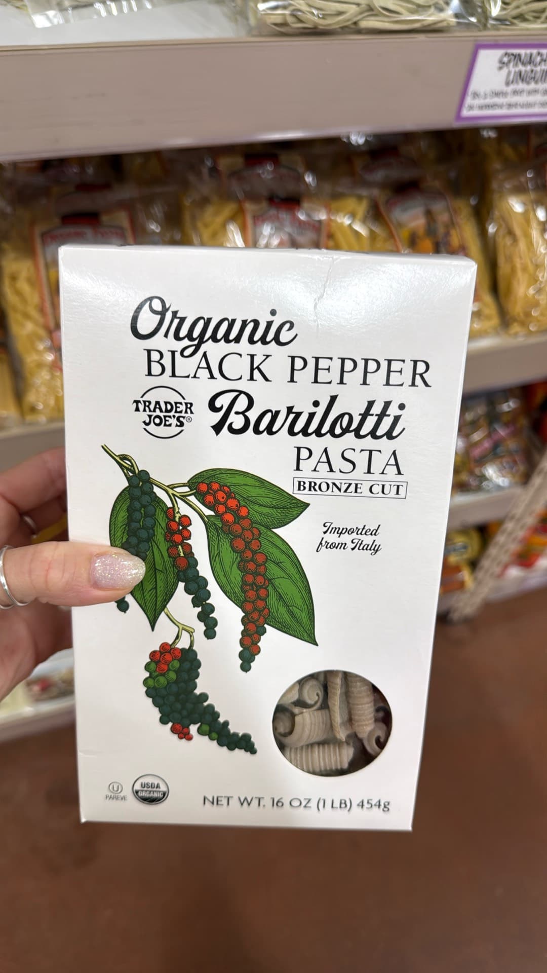 Trader Joe's Organic Black Pepper Barilotti Pasta