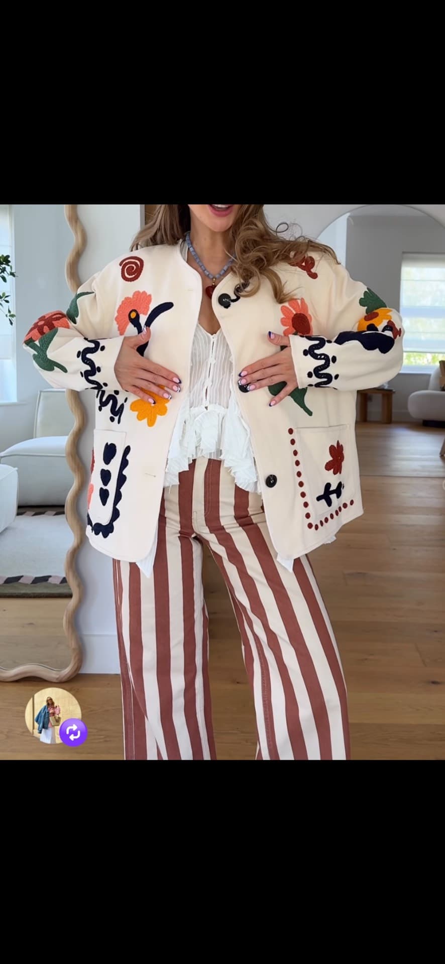 Floral Embroidered Jacket
