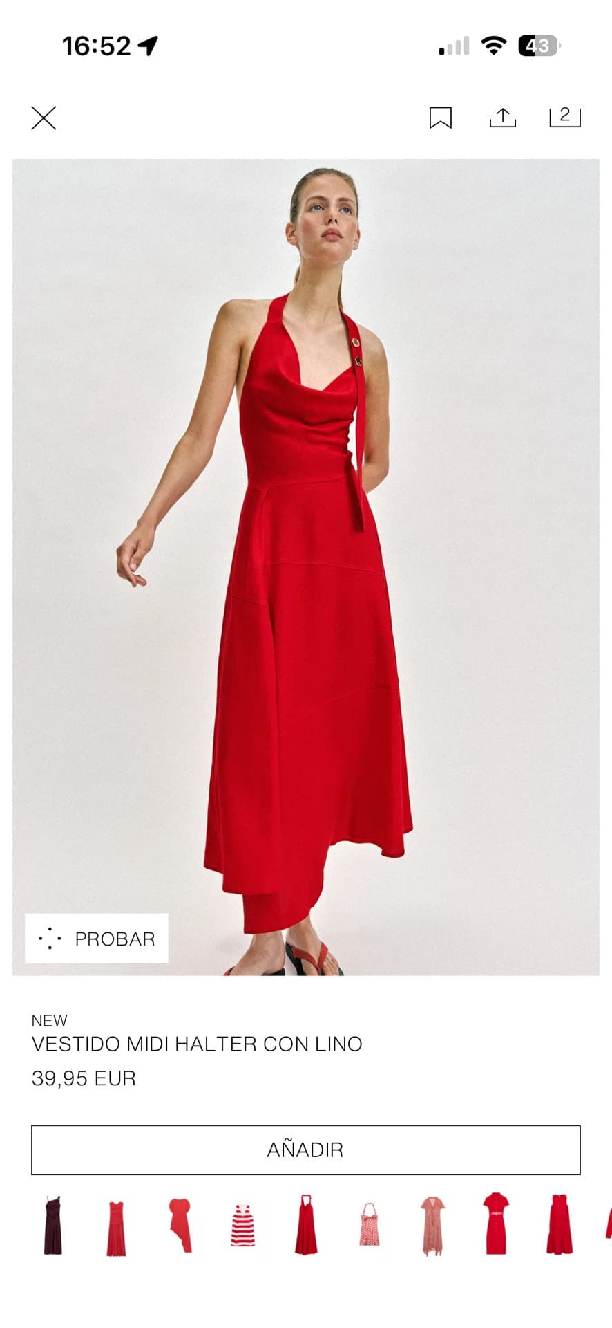 Chic Red Halter Midi Dress
