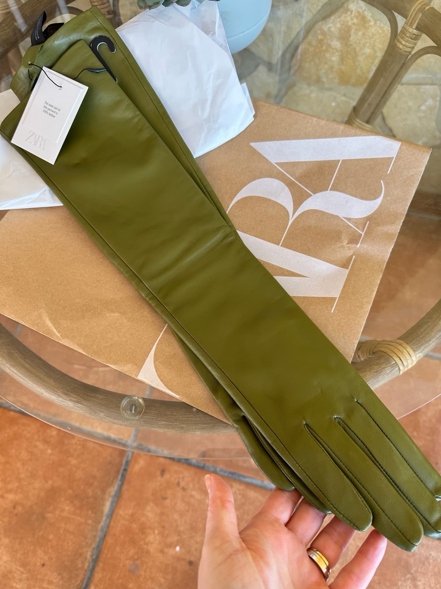 Chic Long Leather Gloves