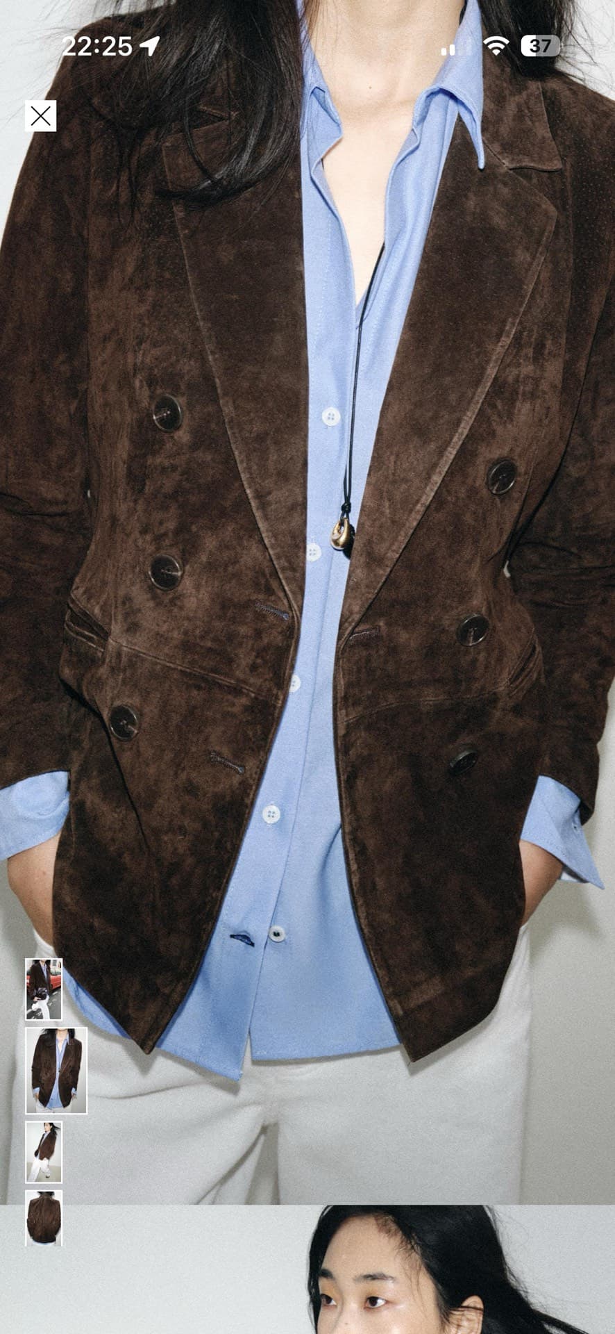 Stylish Brown Suede Blazer