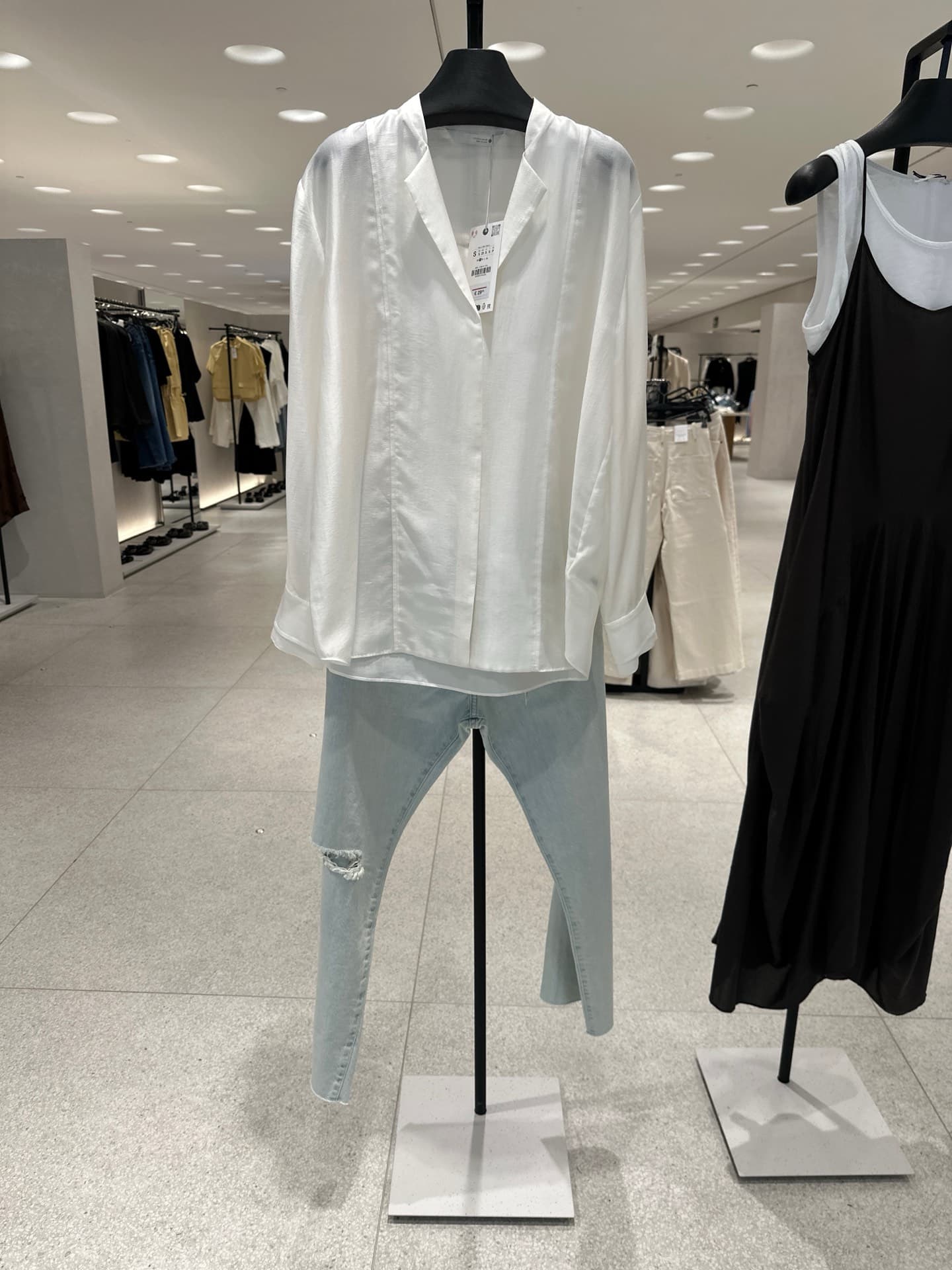 Chic White Shirt and Jeans Set