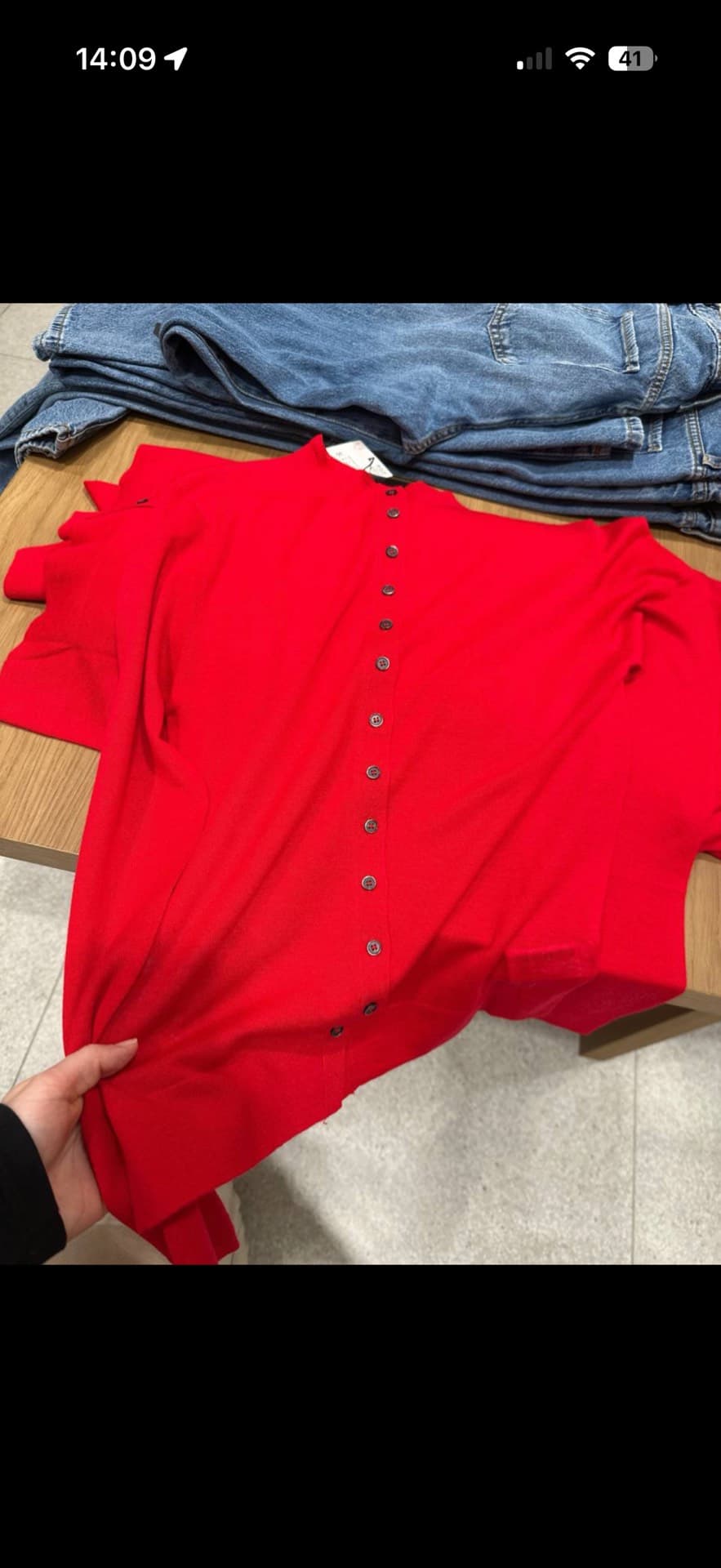 Red Button-Up Top