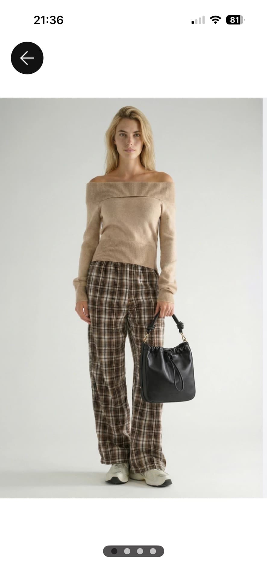 Cozy Knit Sweater and Plaid Pants Set