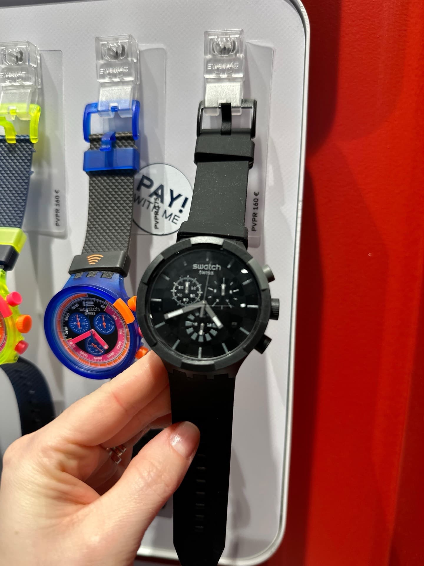 Swatch Black Chronograph