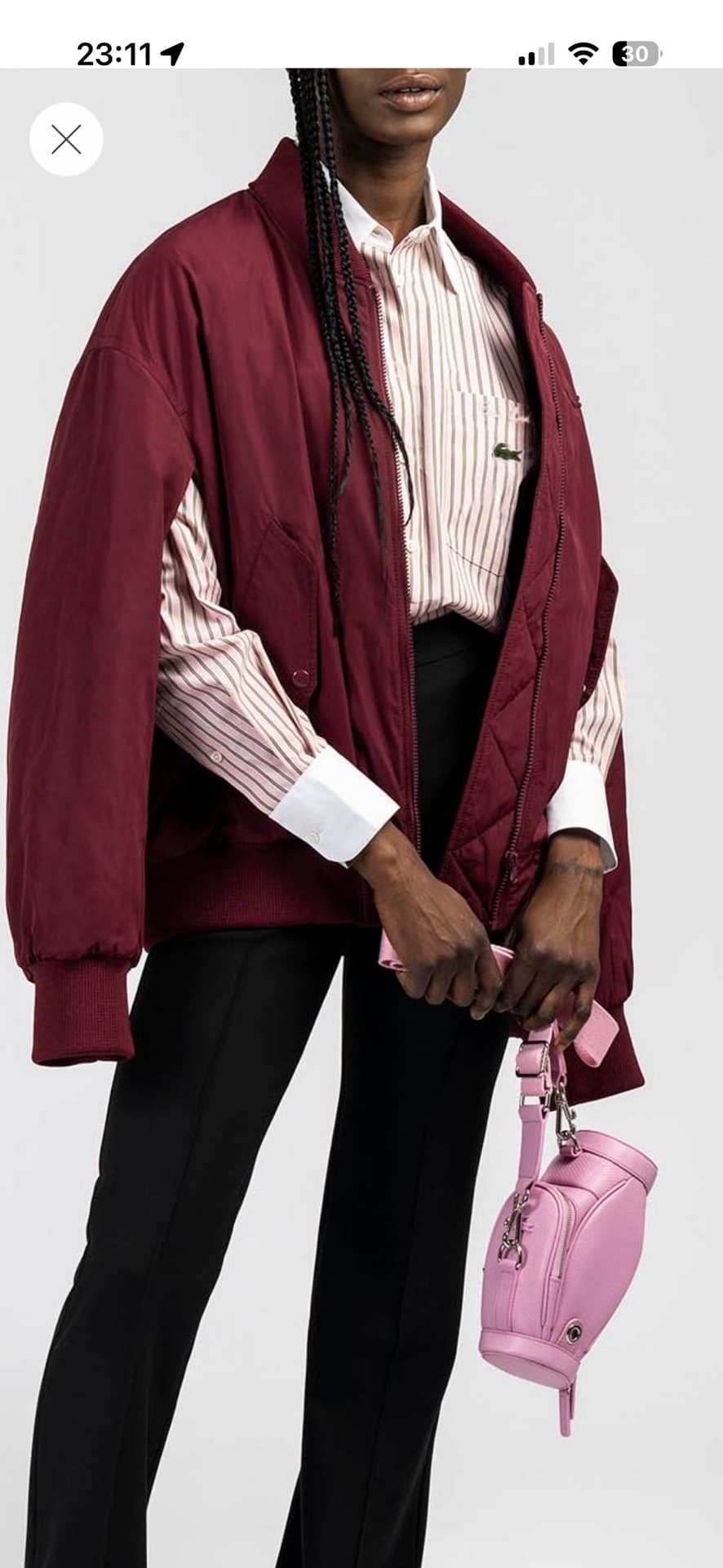 Trendy Burgundy Jacket