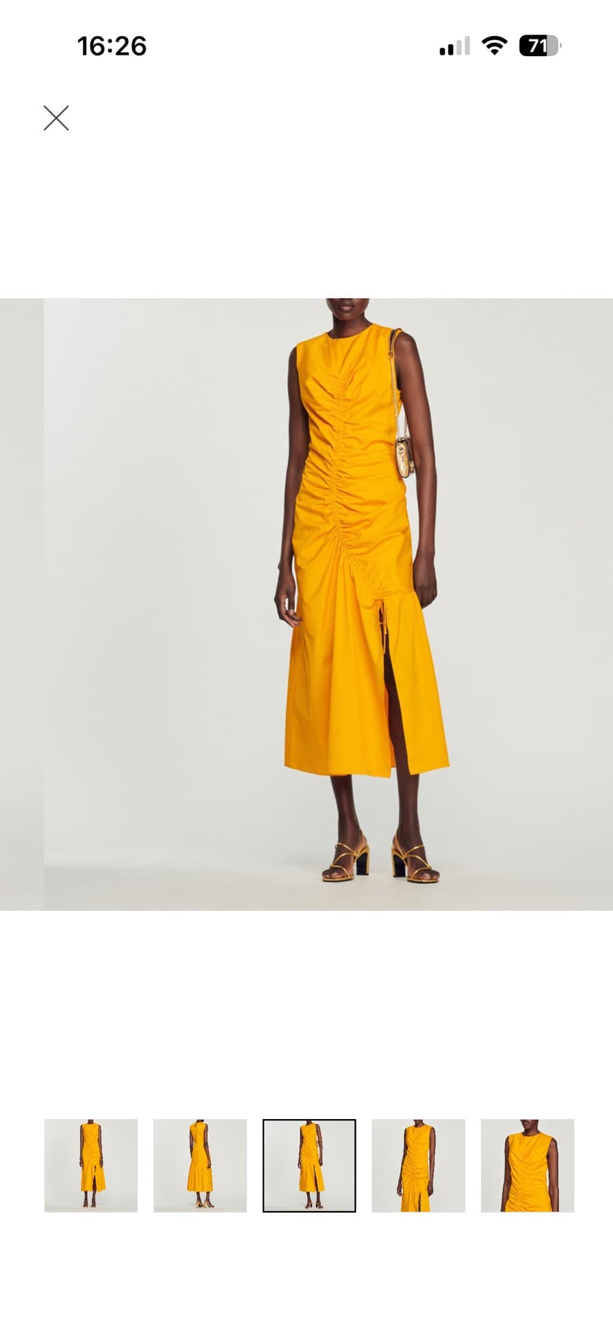 Trendy Yellow Midi Dress