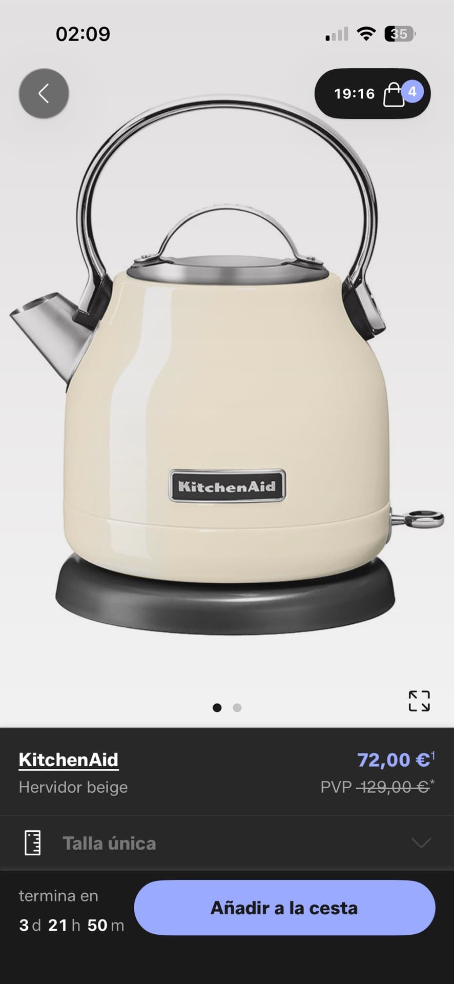 KitchenAid Beige Kettle