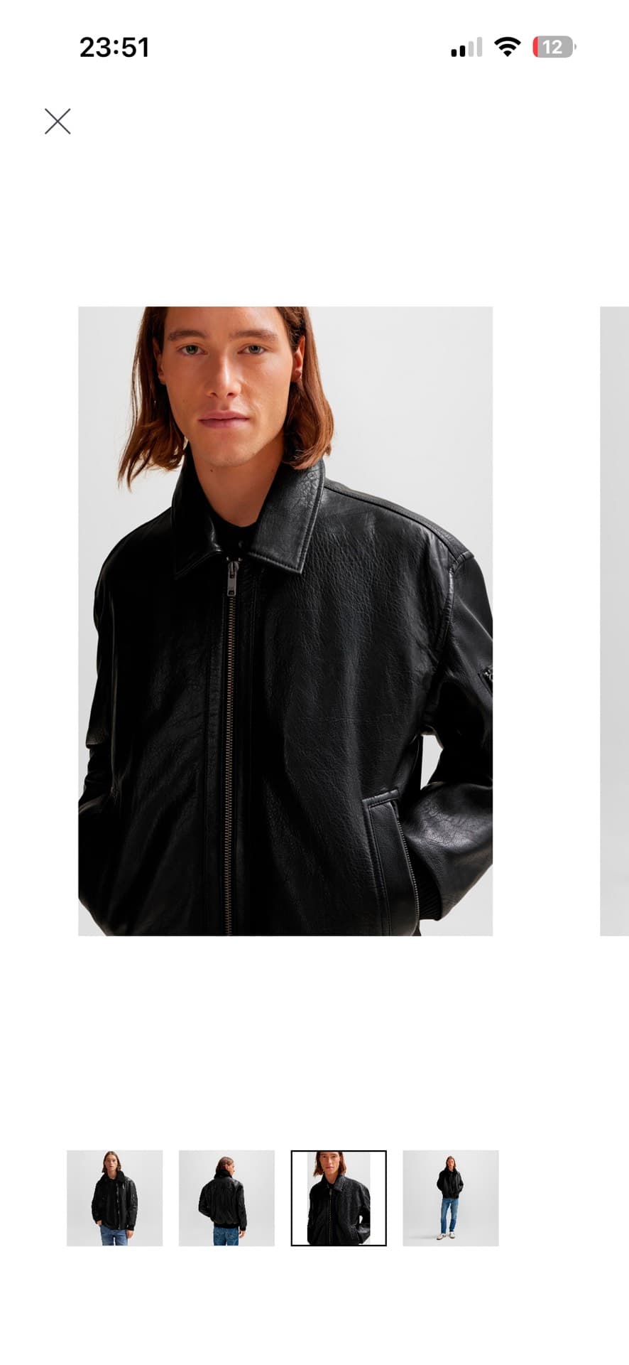 Trendy Black Leather Jacket