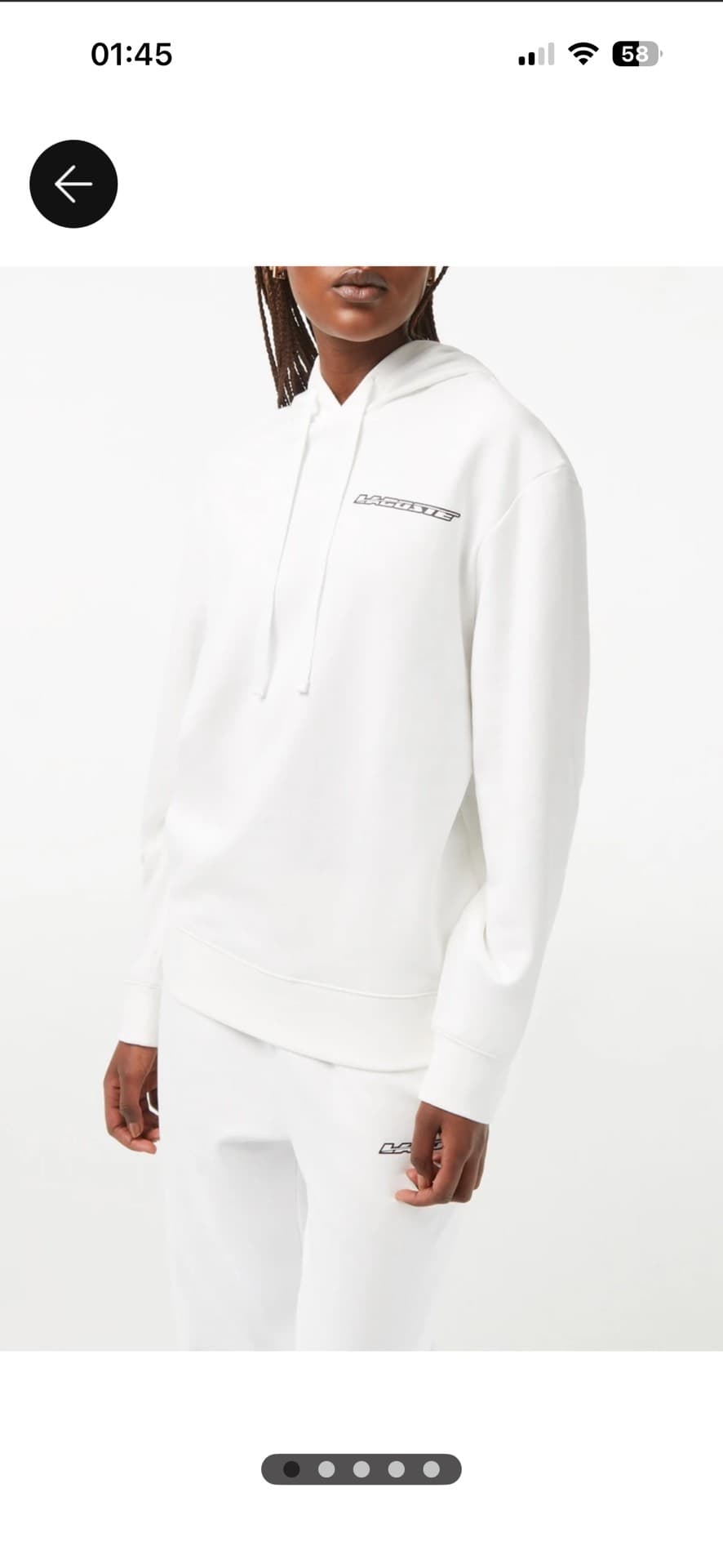 Trendy White Hoodie Set