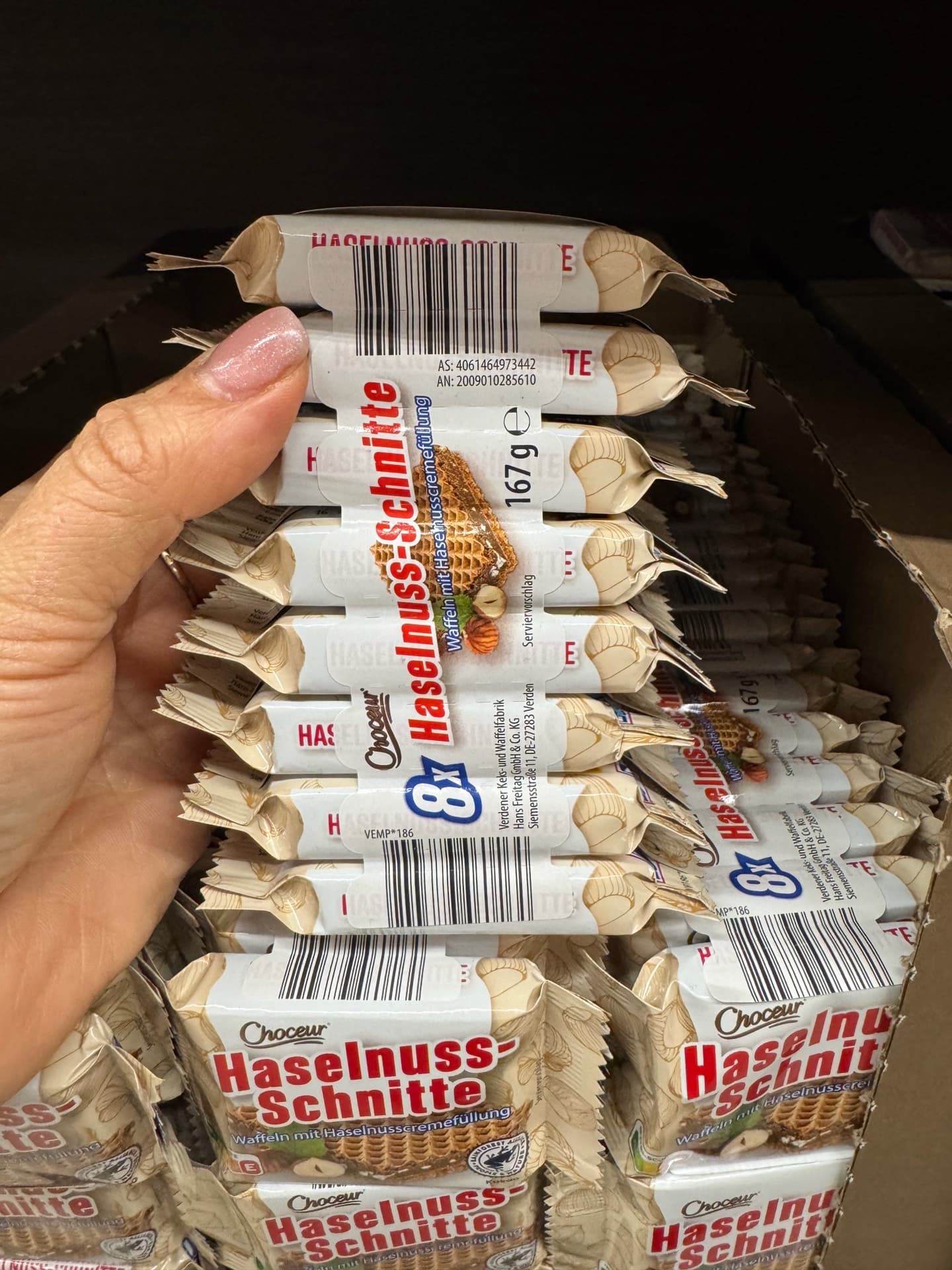 Hazelnut Wafer Bars